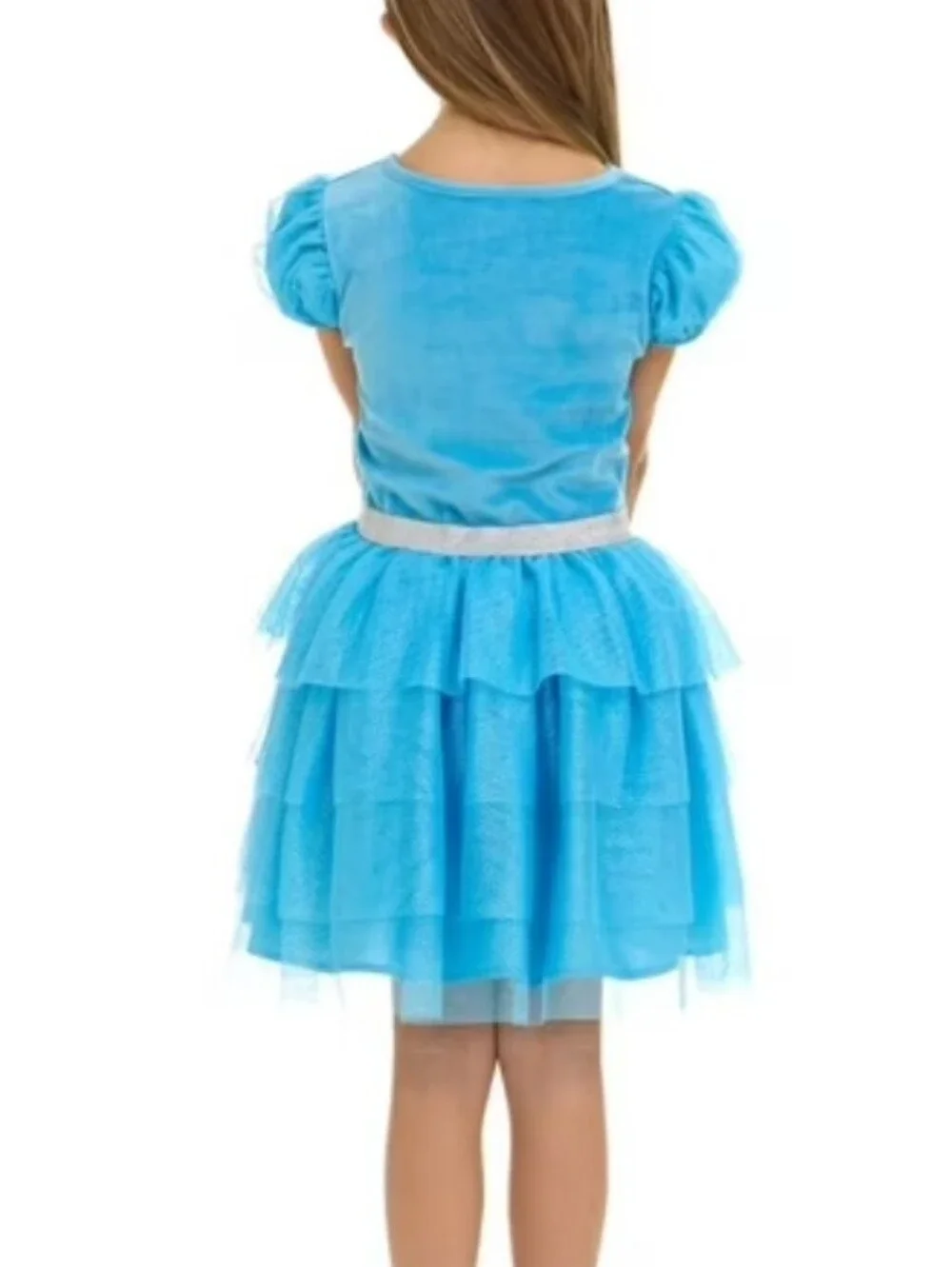 Disney Cinderella Princess Tutu Velour top Tulle Skirt Dress Blue 8